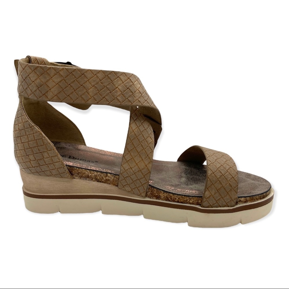 Tan Taupe Wedges Pierre Dumas Wedges Runs Big - Picture 3 of 3